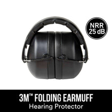 Load image into Gallery viewer, 3M 25 dB Soft Foam Folding Earmuffs Black 1 pair