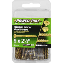 Load image into Gallery viewer, Hillman Power Pro No. 9 X 2-1/2 in. L Star Wood Screws 50 pk