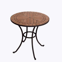 Load image into Gallery viewer, Living Accents Brown Round Stainless Steel Mosaic Bistro Table