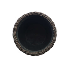 Load image into Gallery viewer, Infinity 15 in. H X 17 in. D PP Plastic Woven Wicker Planter Brown
