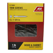 Load image into Gallery viewer, Ace No. 6 wire X 1-5/8 in. L Phillips Flat Trim Head Trim Screws 1 lb 265 pk