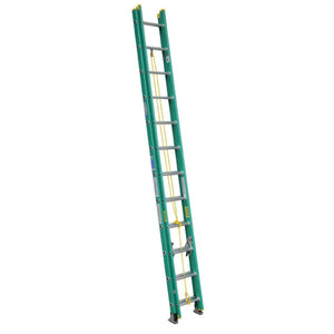 Werner 24 ft. H Fiberglass Extension Ladder Type II 225 lb. capacity