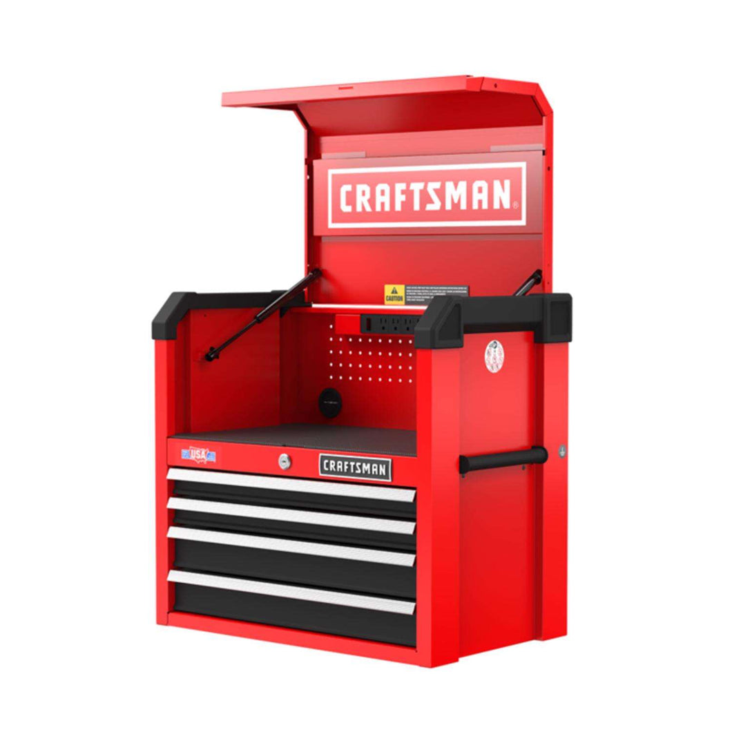 Craftsman S2000 26 in. 4 drawer Steel Tool Chest 24.7 in. H X 16 in. D