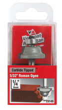 Load image into Gallery viewer, Vermont American 1-1/8 in. D X 5/32 in. X 2-1/8 in. L Carbide Tipped Roman Ogee Router Bit