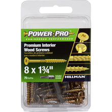 Load image into Gallery viewer, Hillman Power Pro No. 8 X 1-3/4 in. L Star Wood Screws 75 pk