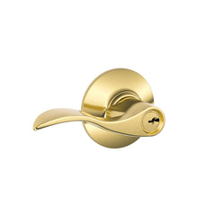 Load image into Gallery viewer, Schlage Accent Bright Brass Entry Lockset 1-3/4 in.