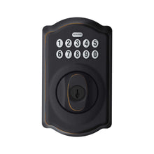 Load image into Gallery viewer, Schlage Aged Bronze Steel Electronic Deadbolt