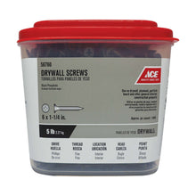 Load image into Gallery viewer, Ace No. 6 wire X 1-1/4 in. L Phillips Drywall Screws 5 lb 1417 pk