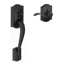 Load image into Gallery viewer, Schlage Camelot Aged Bronze Handleset Right or Left Handed