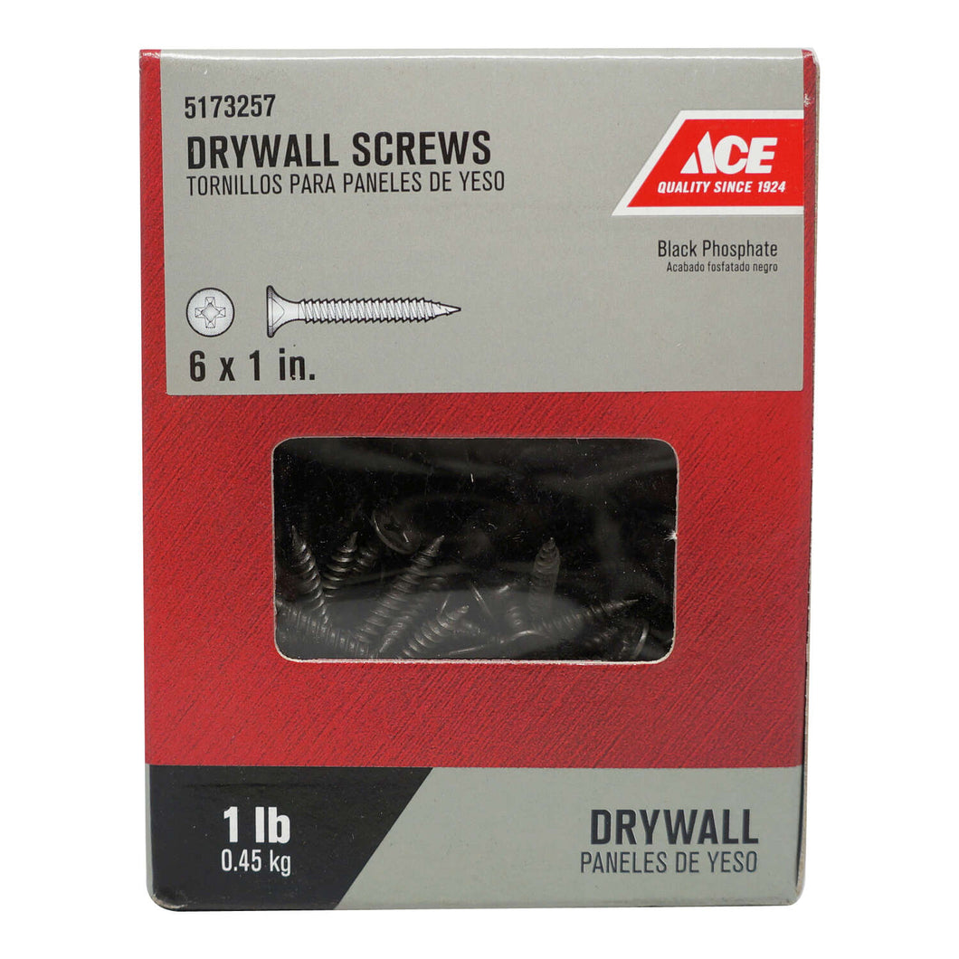 Ace No. 6 wire X 1 in. L Phillips Drywall Screws 1 lb 339 pk