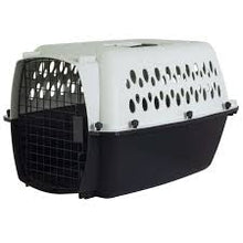 Load image into Gallery viewer, Aspen Pet Pet Porter Plastic Pet Carrier Black/Gray 14.5 in. H X 16.7 in. W X 24 in. D
