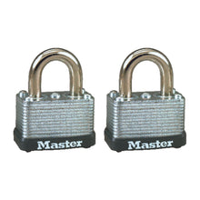 Load image into Gallery viewer, Master Lock 15/16 in. H X 13/16 in. W X 1-1/2 in. L Steel Warded Locking Padlock Keyed Alike