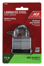 Load image into Gallery viewer, Ace 1-3/8 in. H X 1-3/4 in. W X 1-1/16 in. L Steel Double Locking Padlock