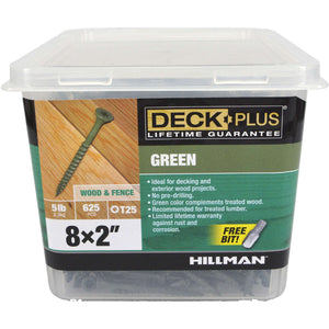 Deck Plus No. 8 X 2 in. L Green Star Flat Head Exterior Deck Screws 5 lb