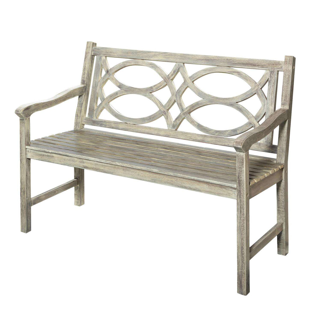 Jack Post Gray Wood Patio Bench 36 in. H X 48 in. L X 25 in. D