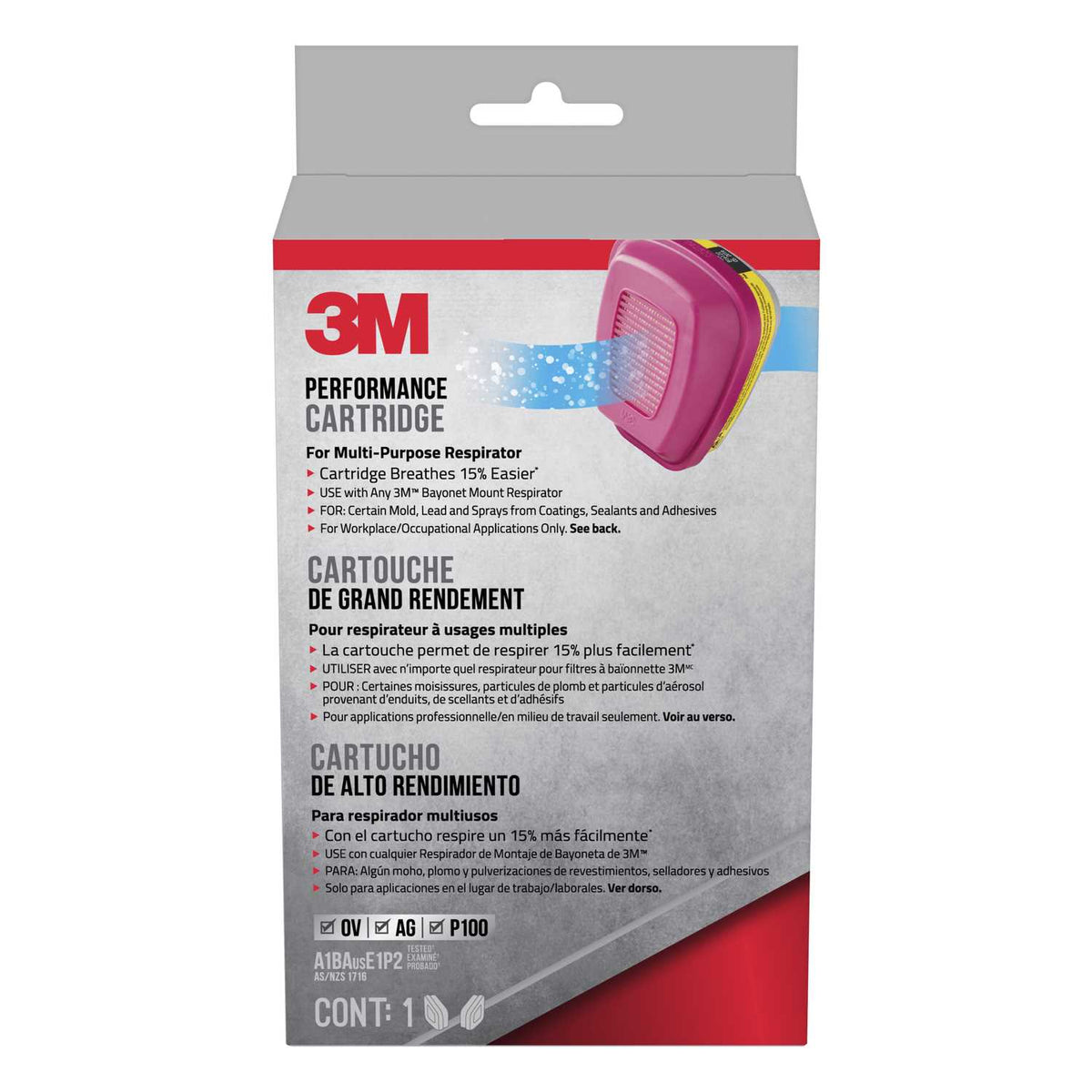 3M P100 Replacement Cartridge Gray 2 pc. – Hi-Pro Ace Supercentre