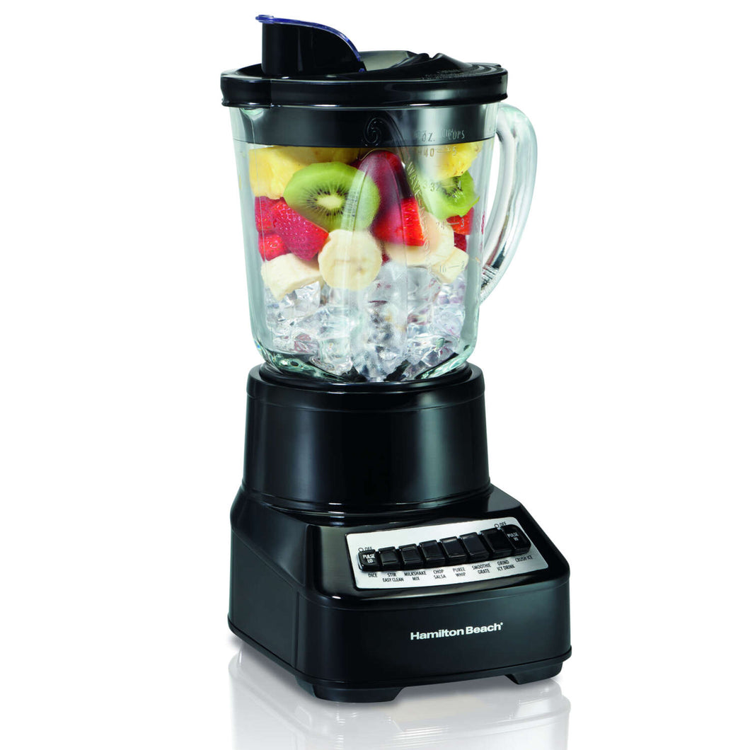Hamilton Beach Wave Crusher Black Plastic Blender 40 oz. 14 speed