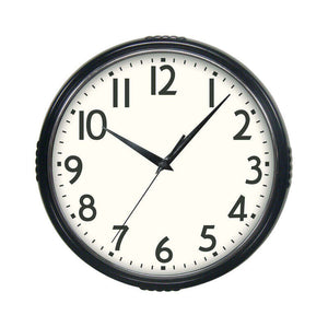 Westclox 9.75 in. L X 9 in. W Indoor Modern Analog Wall Clock Glass/Plastic Black