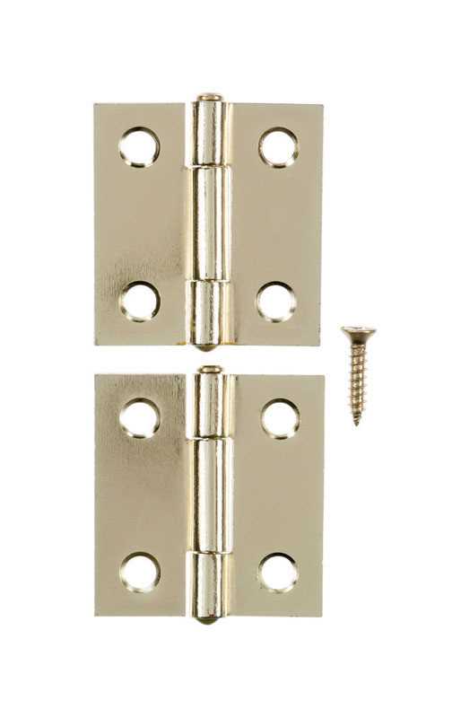 Ace 2.75 in. W x 1-1/2 in. L Bright Brass Brass Narrow Hinge 2 pk