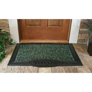 GrassWorx Clean Machine 36 in. L X 24 in. W Evergreen Welcome Indoor and Outdoor Polyethylene/Rubber
