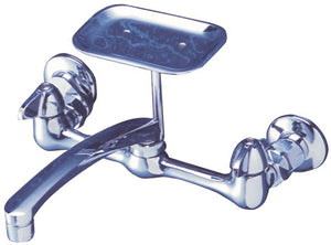 Boston Harbor Laundry Faucets, With Soap Dish, Polished Chrome