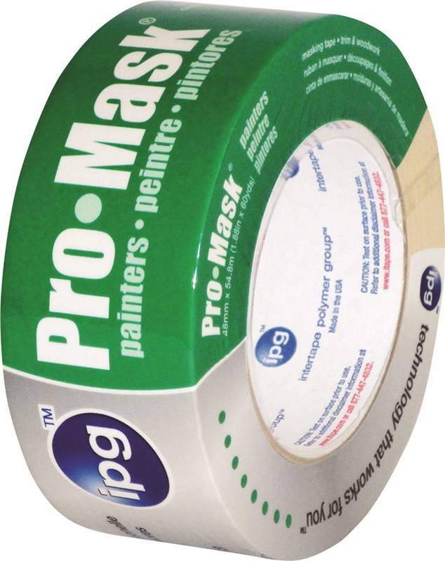 IPG 5204-2 Premium Masking Tape, 60 yd L, 1.87 in W, 6 mil Thick, Synthetic Rubber Adhesive, Beige