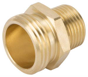 Landscapers Select Double Connector, 1/2 X 3/4 In, Mnpt X Male Nh, Brass, For Use With Any Standard Lawn & Garden Hose