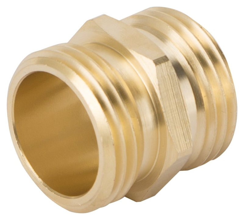 Landscapers Select Double Connector, 3/4 In, Male Nh X Male Nh, Brass, For Use With Any Standard Lawn & Garden Hose