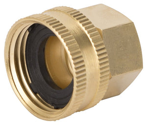 Landscapers Select Double Swivel Connector, 1/2 X 3/4 In, Fnpt X Female Nh, Brass