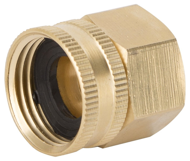 Landscapers Select Double Swivel Connector, 3/4 In, Fnpt X Female Nh, Brass, For Use With Any Standard Lawn & Garden Hose