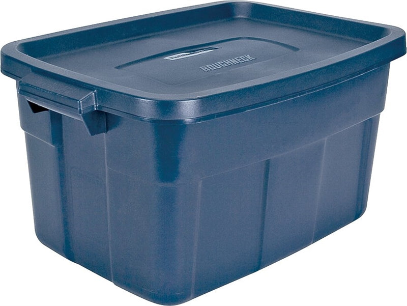 Rubbermaid Roughneck RMRT140008 Nestable Storage Box, 14 gal