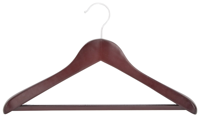 Simple Spaces Hanger Suit, Wood, Mahogany, Non-slip