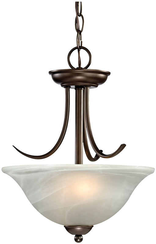 Boston Harbor Dimmable Pendant Light, (2) 60/13 W, Medium Lamp, 15-1/2 In H X 12 In W, Chain, Venetian Bronze