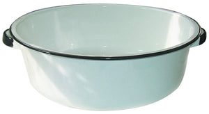 Granite Ware F6416-4 Dish Pan with Handle, 15 qt Volume, Steel, White