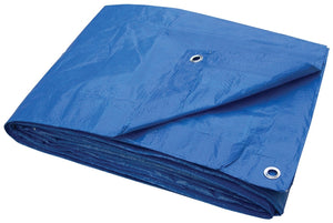 ProSource Light Duty Tarp With Aluminum Grommets, 20 Ft L X 16 Ft W, 6 X 7 In Mesh, Polyethylene