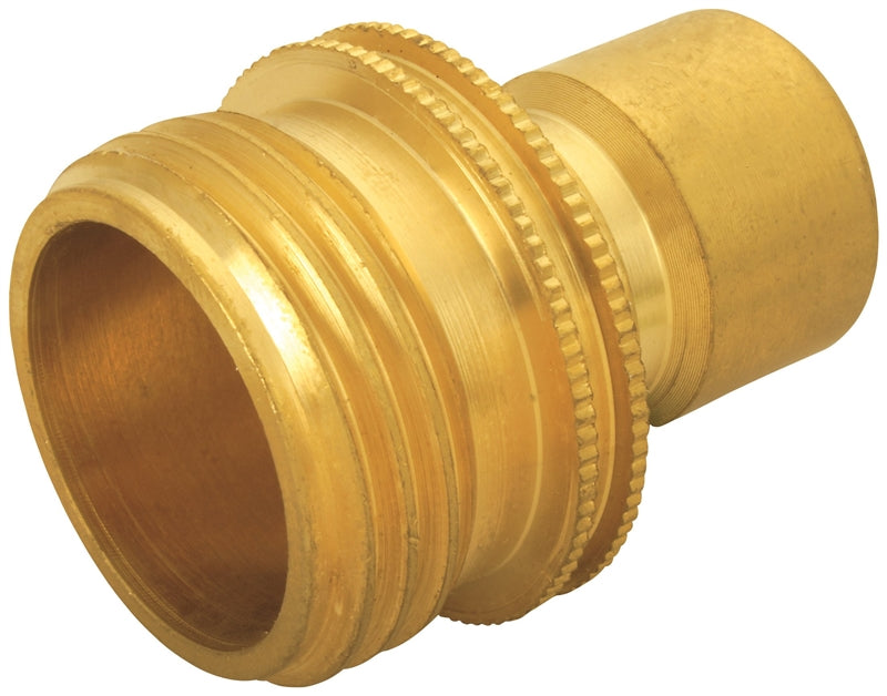 Landscapers Select Hose Connector, 3/4 In, Male Thread, Solid Brass