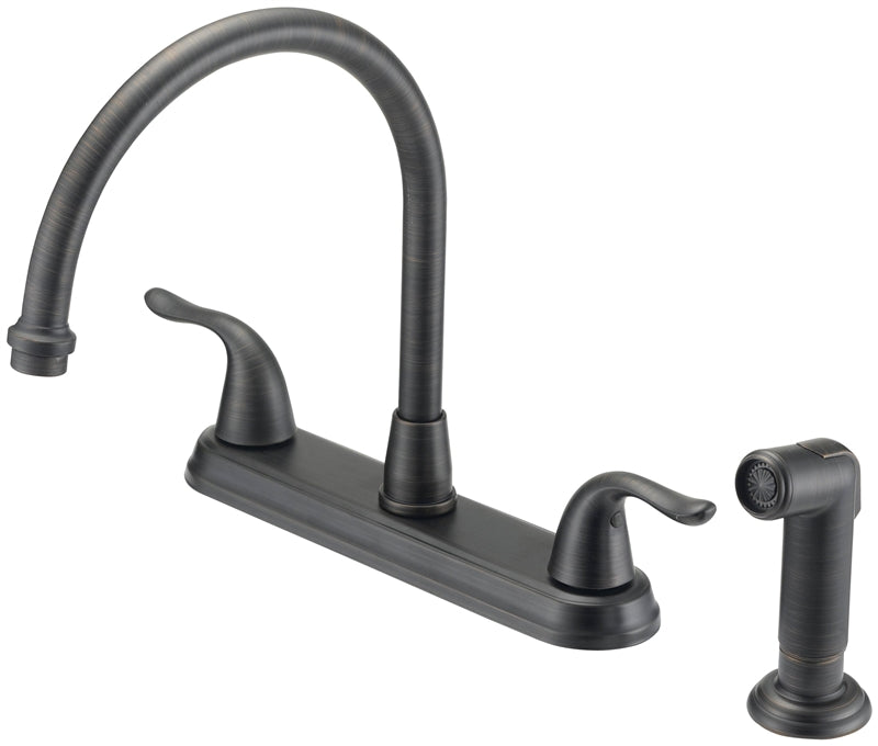 Boston Harbor Kitchen Faucet, 1.75 Gpm At 60 Psi, 8 In Center Distance, 2 Durable Metal Lever Handle