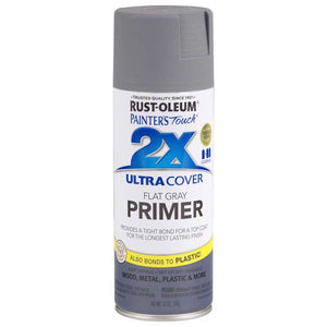 Rust-Oleum Painter's Touch 2X Ultra Cover Flat Gray Paint + Primer Spray Paint 12 oz