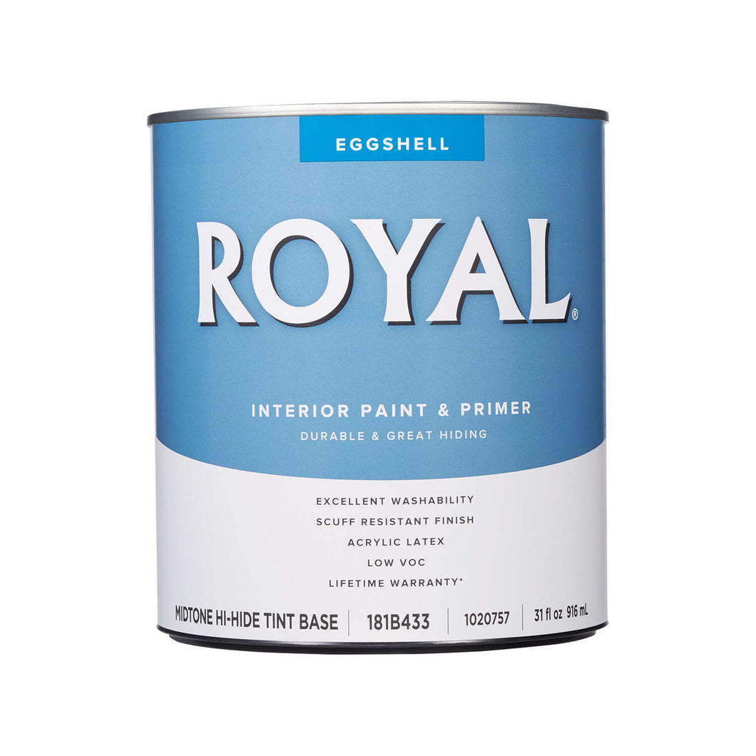 Royal Eggshell Tint Base Mid-Tone Base Paint Interior 1 qt
