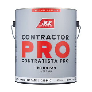 Ace Contractor Pro Flat Tint Base Ultra White Base Paint Interior 1 gal