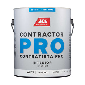 Ace Contractor Pro Eggshell White Water-Based Paint Interior 1 gal