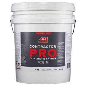 Ace Contractor Pro Flat White Paint Exterior 5 gal