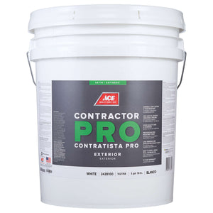 Ace Contractor Pro Satin White Paint Exterior 5 gal