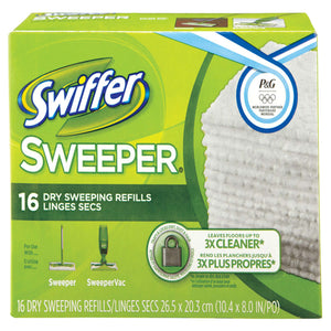 Swiffer Sweeper 10.4 in. W X 8 in. L Dry Cloth Mop Pad 16 pk