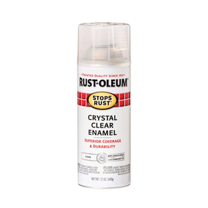Rust-Oleum Stops Rust Indoor and Outdoor Gloss Crystal Clear Rust Prevention Paint 12 oz