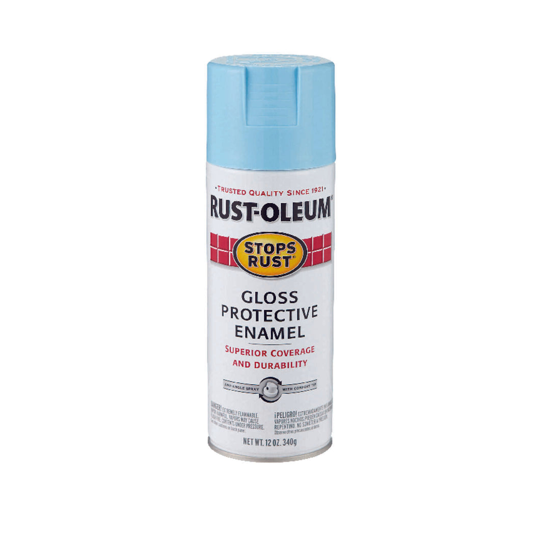 Rust-Oleum Stops Rust Gloss Harbor Blue Spray Paint 12 oz