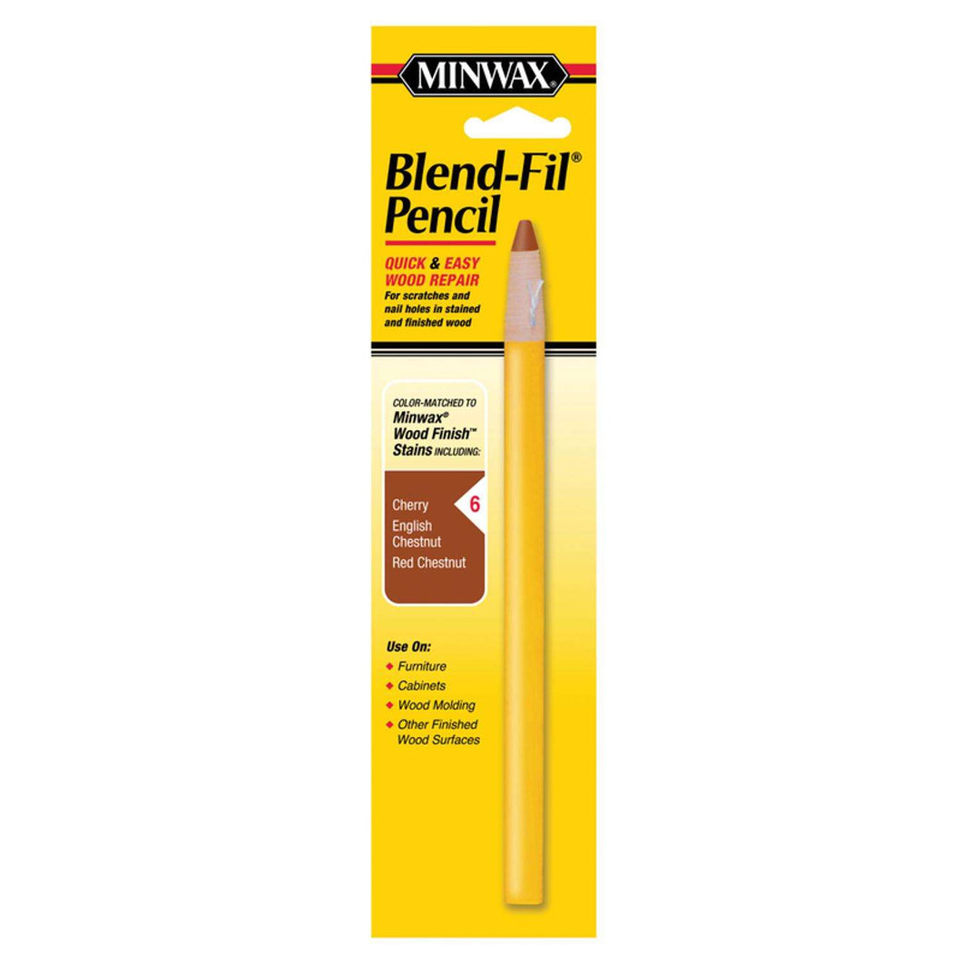Minwax Blend-Fil No.6 Cherry, English Chestnut, Red Chestnut Wood Pencil 0.8 oz