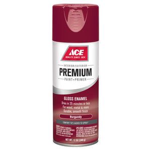 Ace Premium Gloss Burgundy Enamel Spray Paint 12 oz