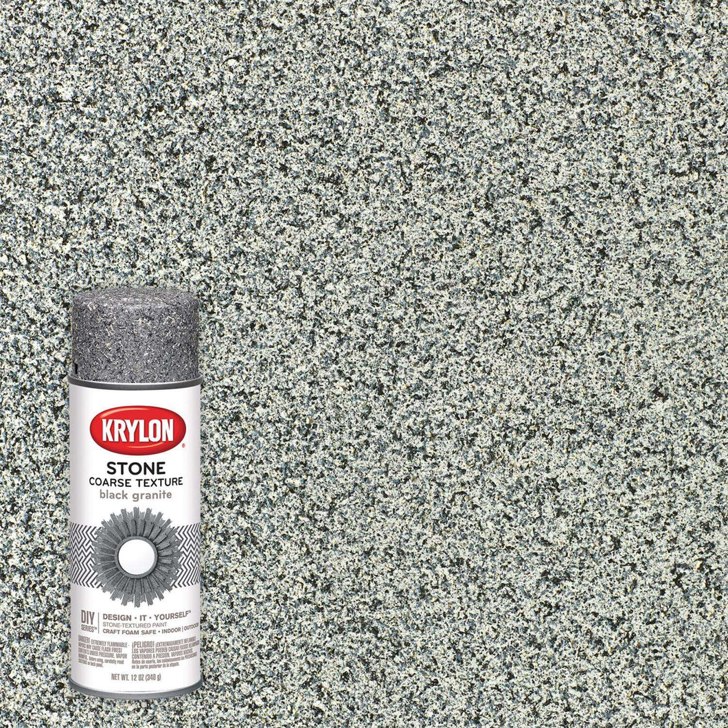 Krylon Stone Coarse Black Granite Texture Spray 12 oz