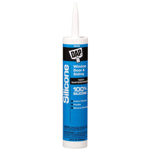 DAP White Silicone Door/Siding/ Window Sealant 9.8 oz